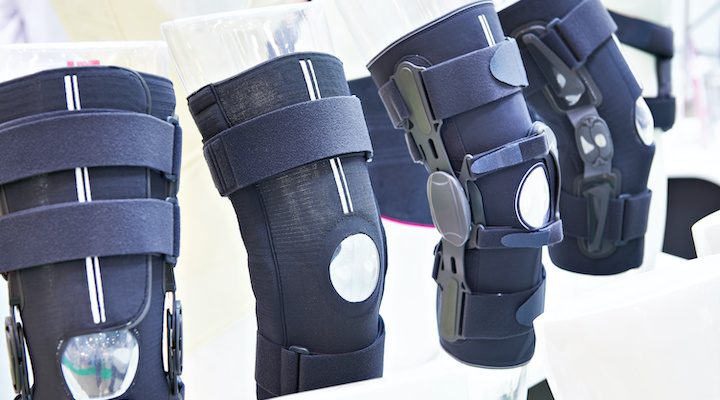 Foot orthoses for the knee joint in exhibition store